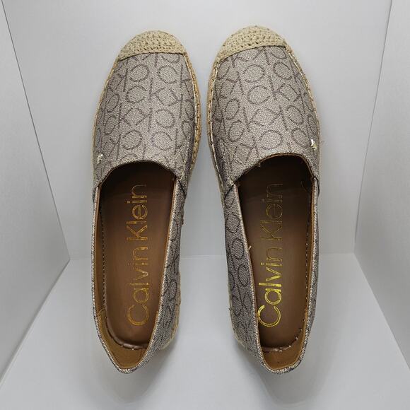 ❌️Sold❌️ NWOT Calvin Klein Signature Monogram Espadrilles - US Women's Size 9.5M - Picture 4 of 9